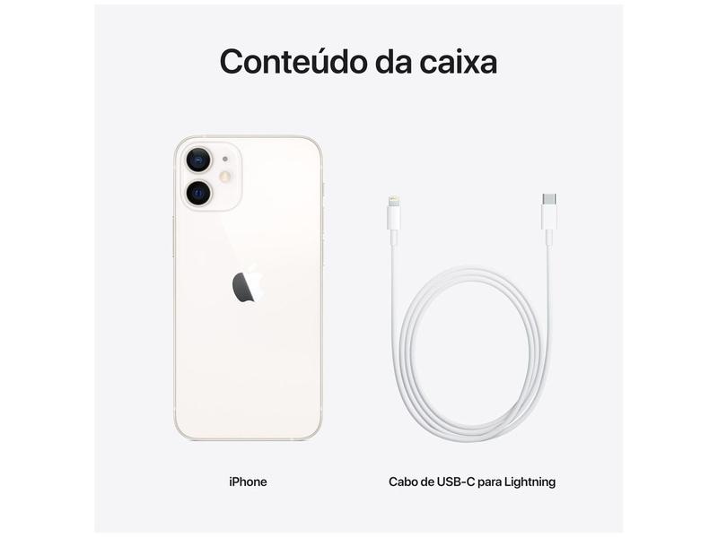 iPhone 12 Mini Apple 64GB Branco 5,4” - Câm. Dupla 12MP - iPhone